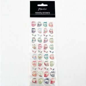 Paperchase Y2K 2000s Novelty Stickers Multicolor Owl‎ 3D Puffy